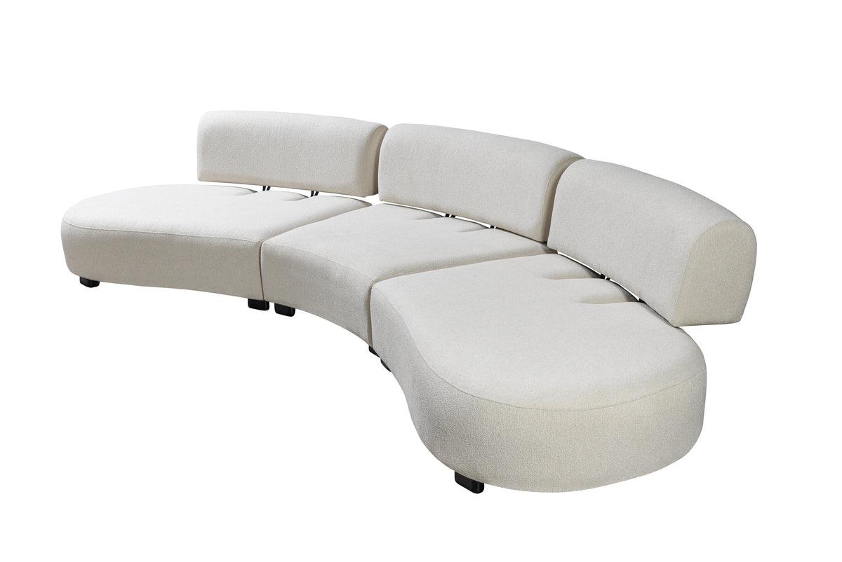 Olivia Ivory Boucle sectional in styled room