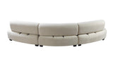 Olivia Ivory Boucle sectional main seating area