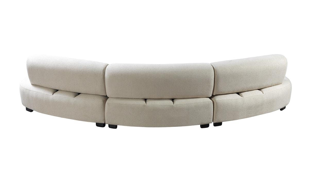 Olivia Ivory Boucle sectional main seating area