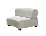Olivia Ivory Boucle sectional side profile