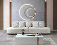 Olivia Ivory Boucle 2-Piece Curved Sectional Sofa main view
