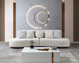Olivia Ivory Boucle 2-Piece Curved Sectional Sofa main view