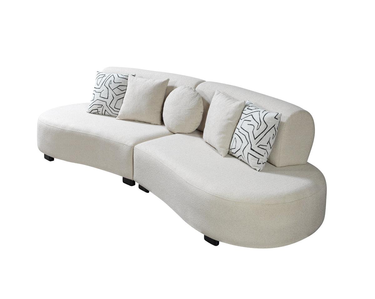 Living room view showcasing Olivia Ivory Sectional