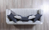 Avery Silver Gray Velvet Sofa and Loveseat set main view