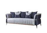 Side perspective of sofa frame