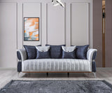 Main view of Avery Loveseat in Silver Gray Velvet