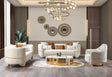 Main view of Helena Ivory Velvet Sofa