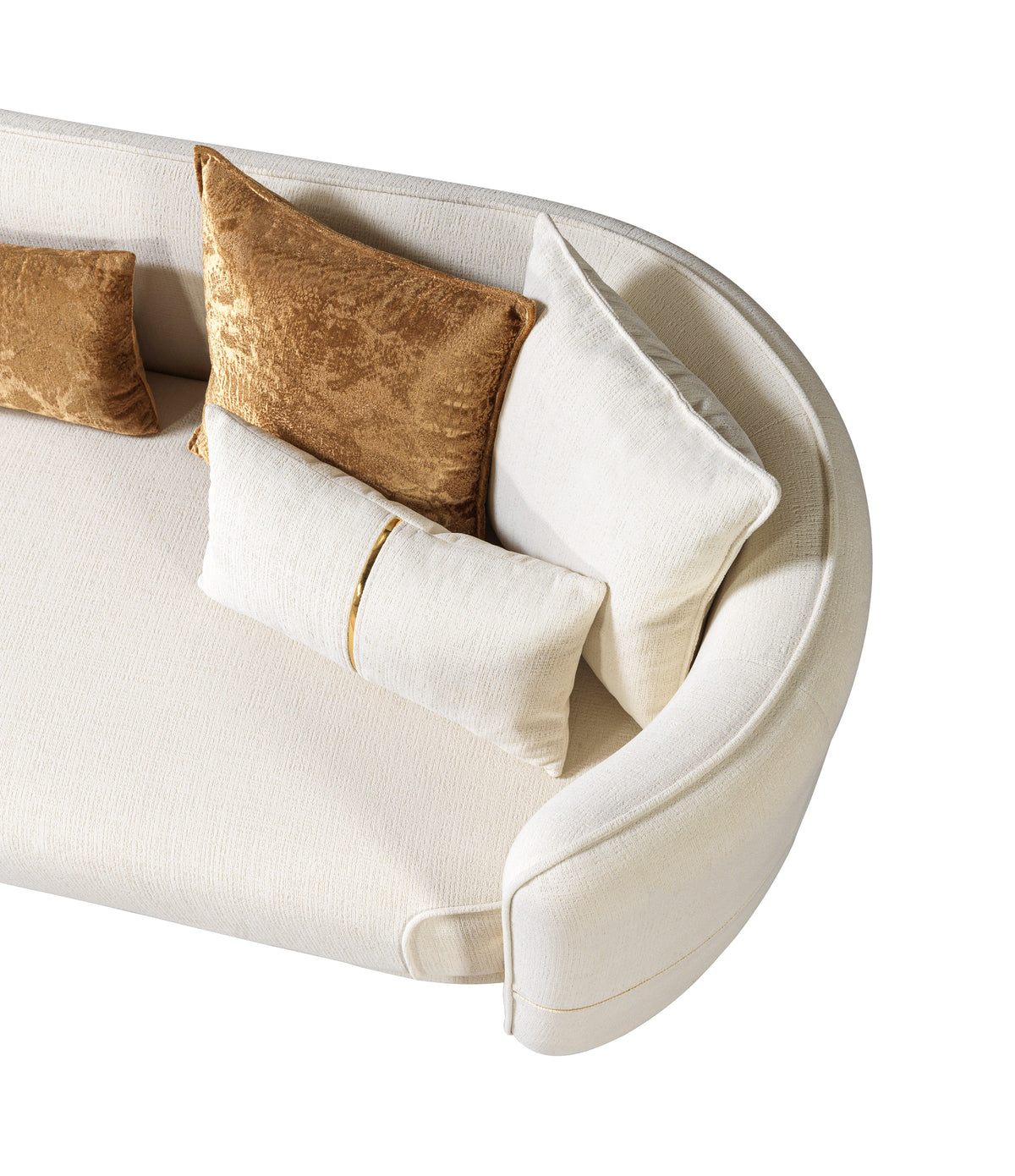main view of Helena Ivory Velvet Sofa & Loveseat furniture