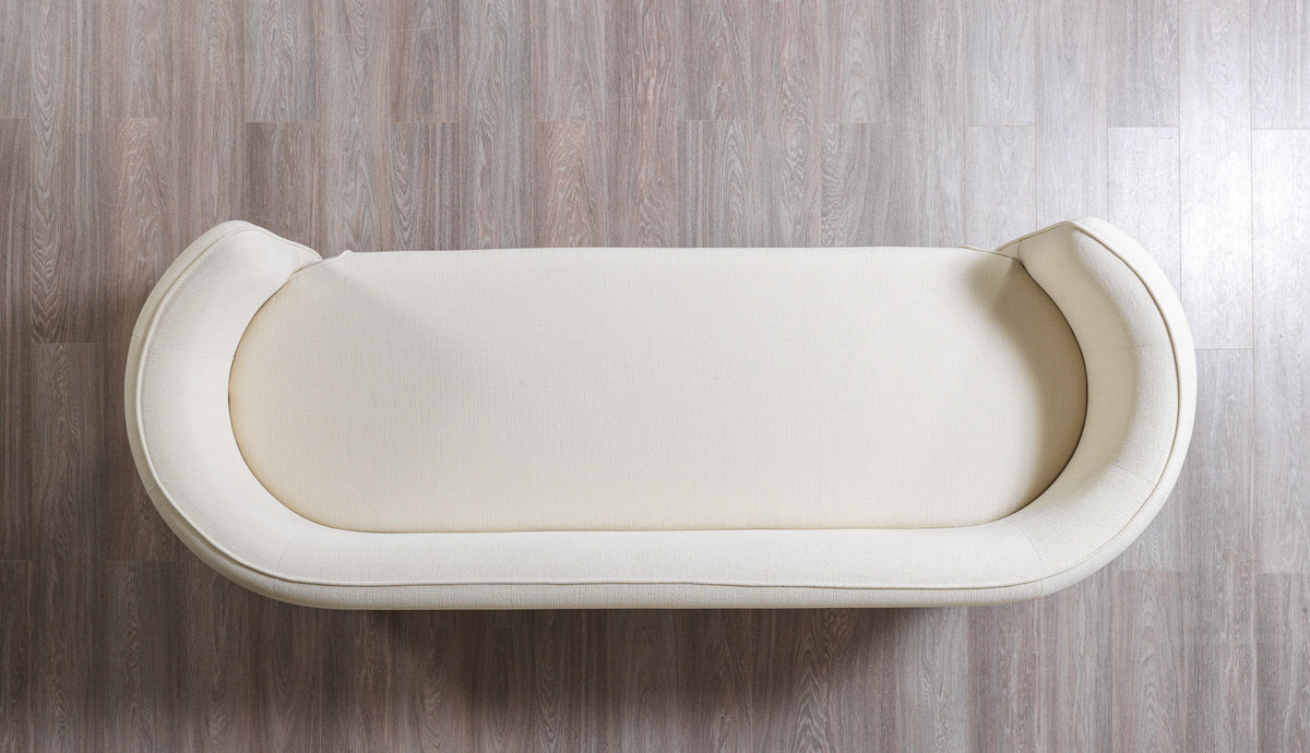 side view of Helena Ivory Velvet Sofa & Loveseat furniture