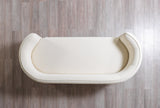 detail view of Helena Ivory Velvet Sofa & Loveseat furniture