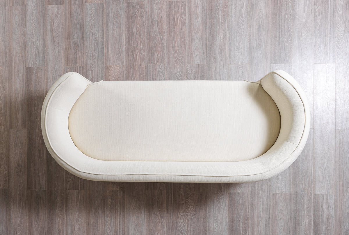 detail view of Helena Ivory Velvet Sofa & Loveseat furniture