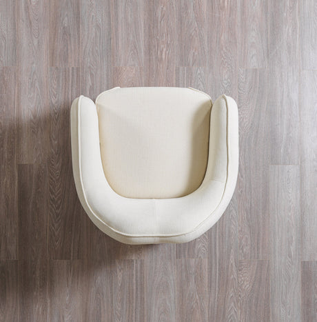 Top-down view of Lilith Ivory Velvet Chair