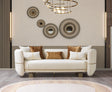 Ivory velvet Lilith Sofa 94 inch main view