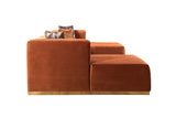 Close-up of sectional seating cushions