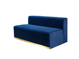 Elizabeth Blue Velvet 4-Piece Sectional sofa main view