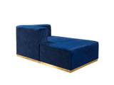 Elizabeth Blue Velvet 4-Piece Sectional sofa main view
