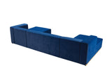 Living space with Elizabeth Blue sectional sofa