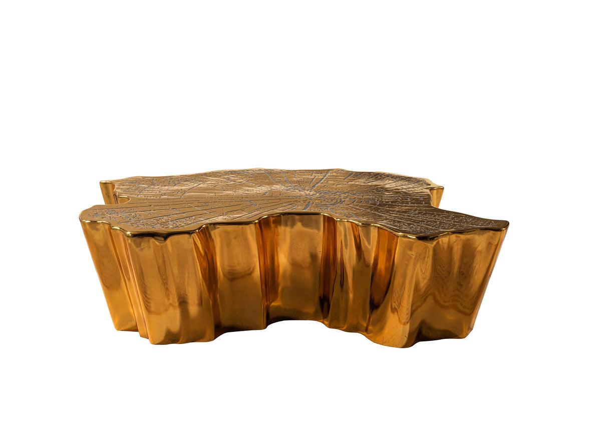 Amelia Gold Coffee Table detail of wood grain