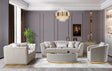 Milena Ivory Velvet Sofa and Loveseat set main view
