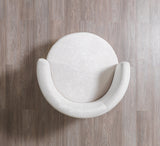 Anne Ivory ivory velvet curved sectional sofa main view