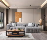 side view of Lili Gray Bouclé RAF Sectional Sofa