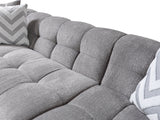 side close-up of sectional sofa frame