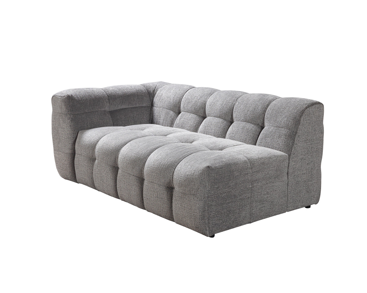 room styled with Lili Gray Bouclé Sofa