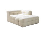 fabric and frame detail of Lili Ivory Boucle RAF sectional