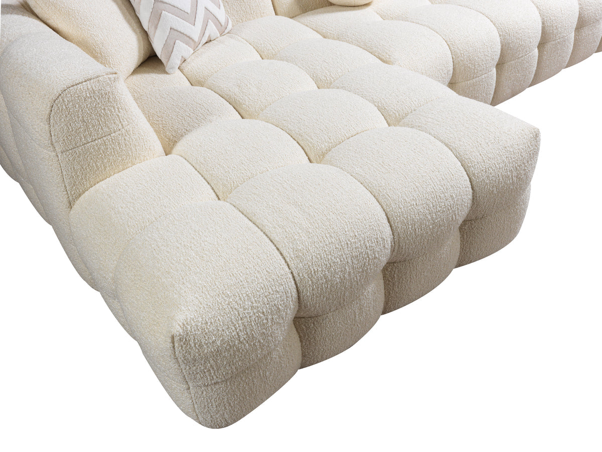 Ivy Ivory Boucle LAF 110" Sectional view 10