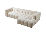 side profile of Lili Ivory Boucle RAF sectional