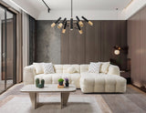 side view of Lili Ivory Boucle RAF Sectional sofa