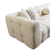 side perspective of Lili Ivory Boucle RAF sectional