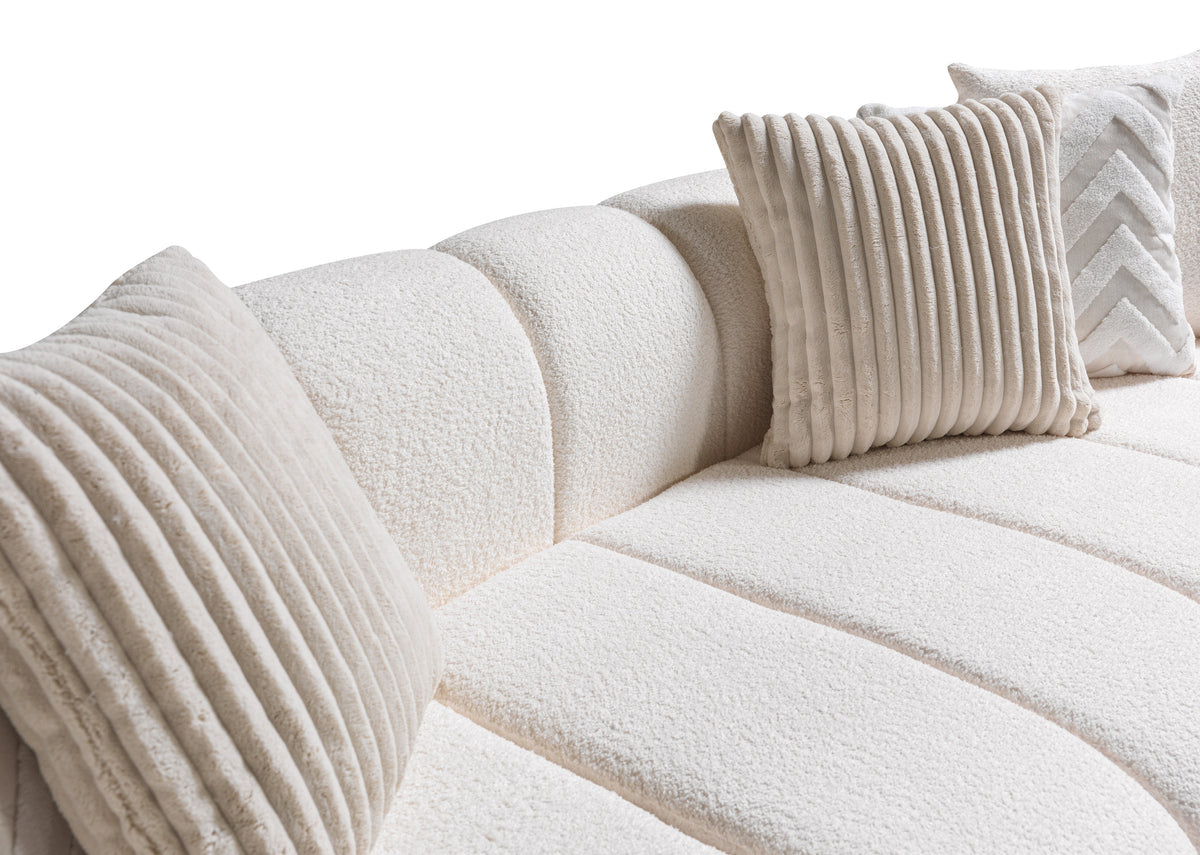Lis Ivory Boucle LAF 115" Sectional view 10