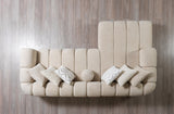 Elly Sand Boucle sectional sofa side view close-up