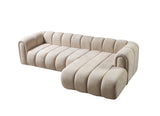 Side view showing chaise lounge of Elly Sand RAF sectional