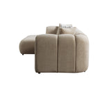 Elly Sand Boucle sectional sofa in nearby room
