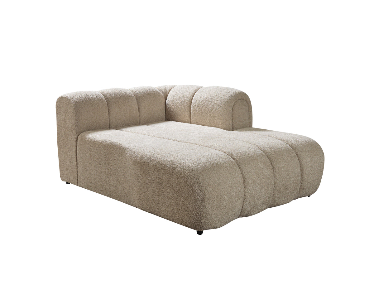 Fabric and armrest detail on Elly Sand sectional
