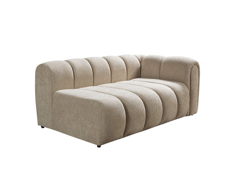 Elly Sand Boucle sectional sofa side shot