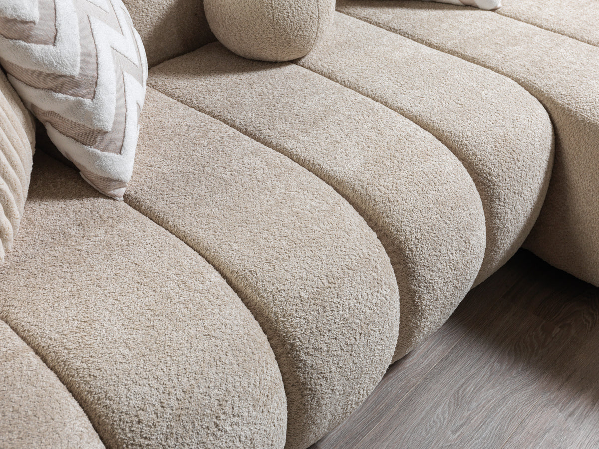Living room arrangement with RAF sectional