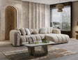 Elly Sand Boucle Right Arm Facing sectional sofa main view