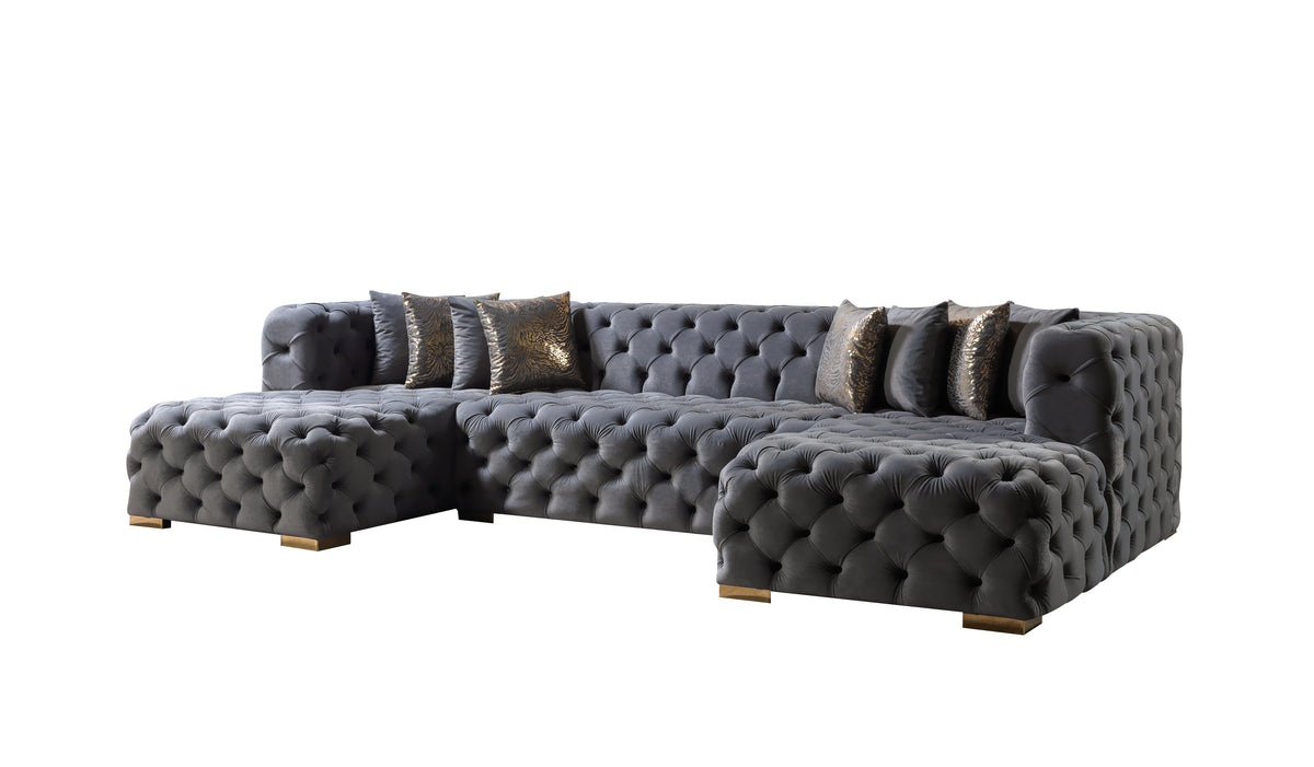 Main frontal view of sectional sofa