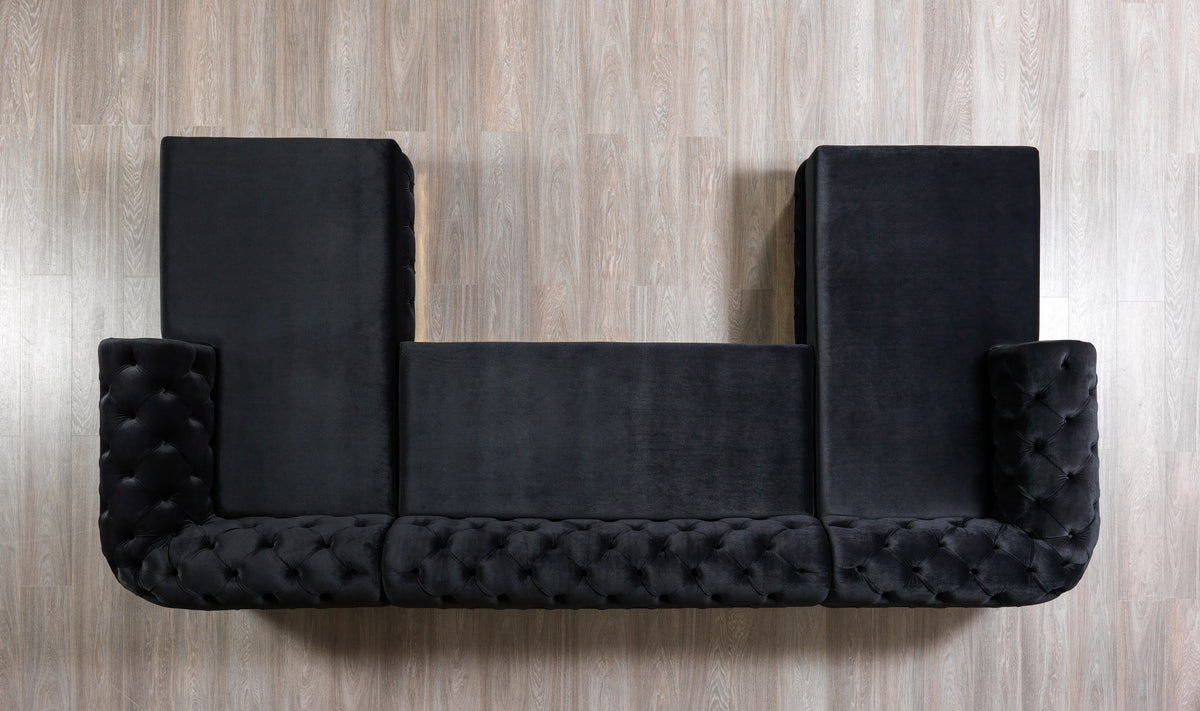 Living room setup with Oprah double chaise sectional