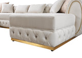 side perspective showing sofa depth