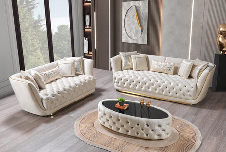 Close-up of Jenny Ivory Coffee Table corner and texture