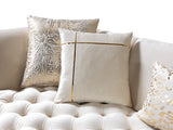 profile angle of Jenny ivory velvet sofa