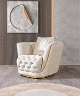 front angled shot of loveseat and sofa