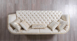 close-up of velvet texture on loveseat