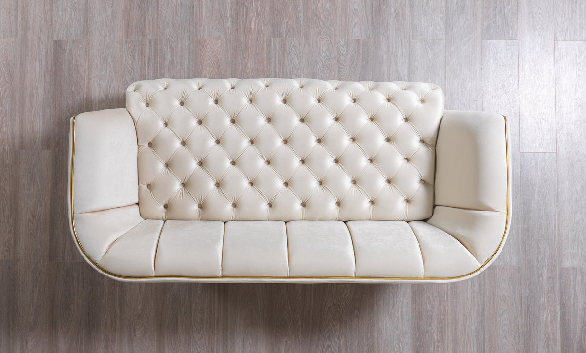 side perspective of sofa