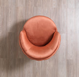 Scarlett Orange Velvet Sofa 95" and Loveseat 82" front view