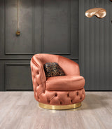 Detail of loveseat stitching and finish